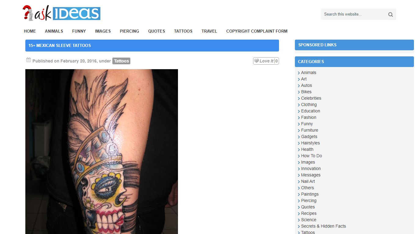 15+ Mexican Sleeve Tattoos