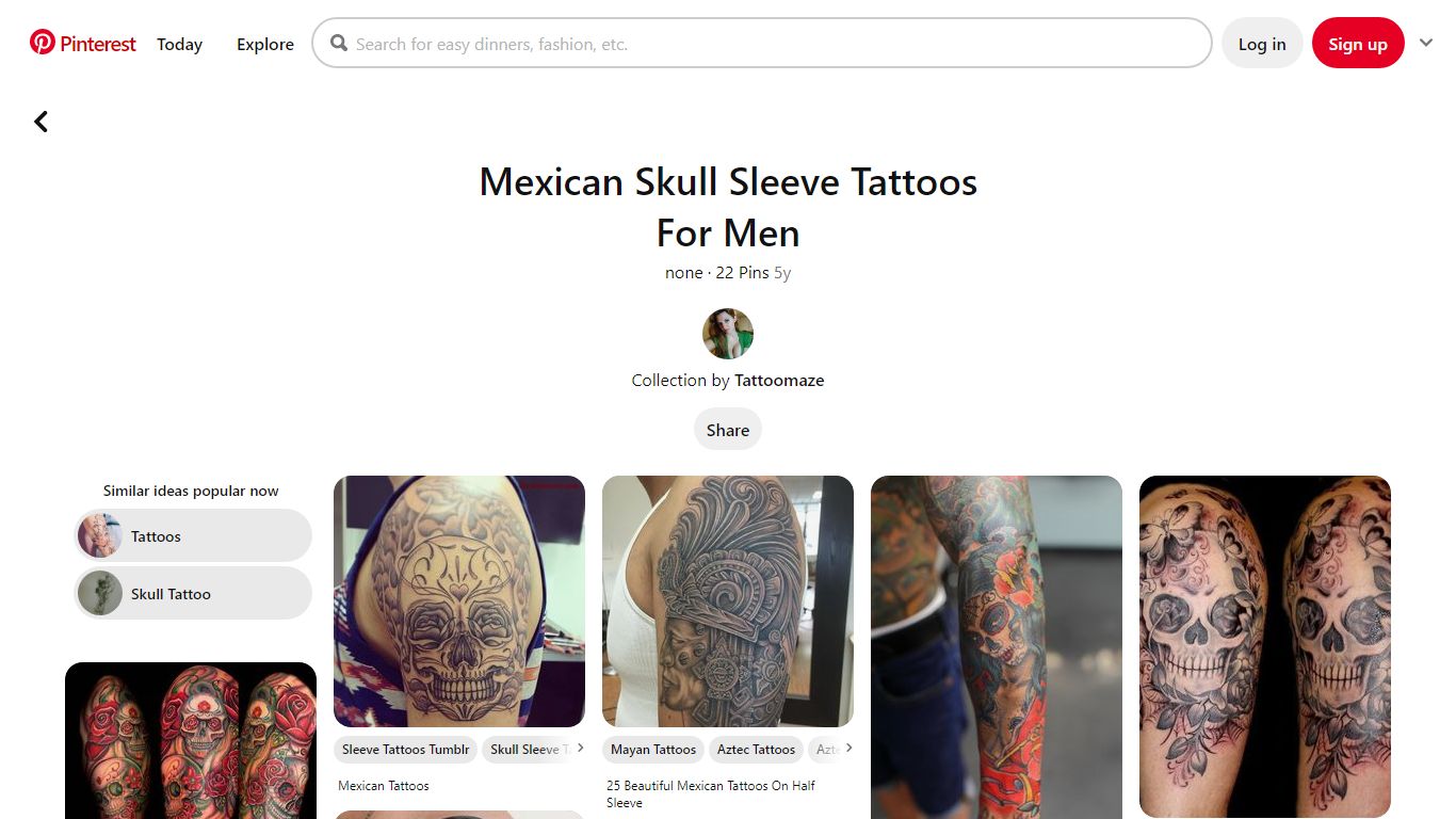 Mexican Skull Sleeve Tattoos For Men - pinterest.com