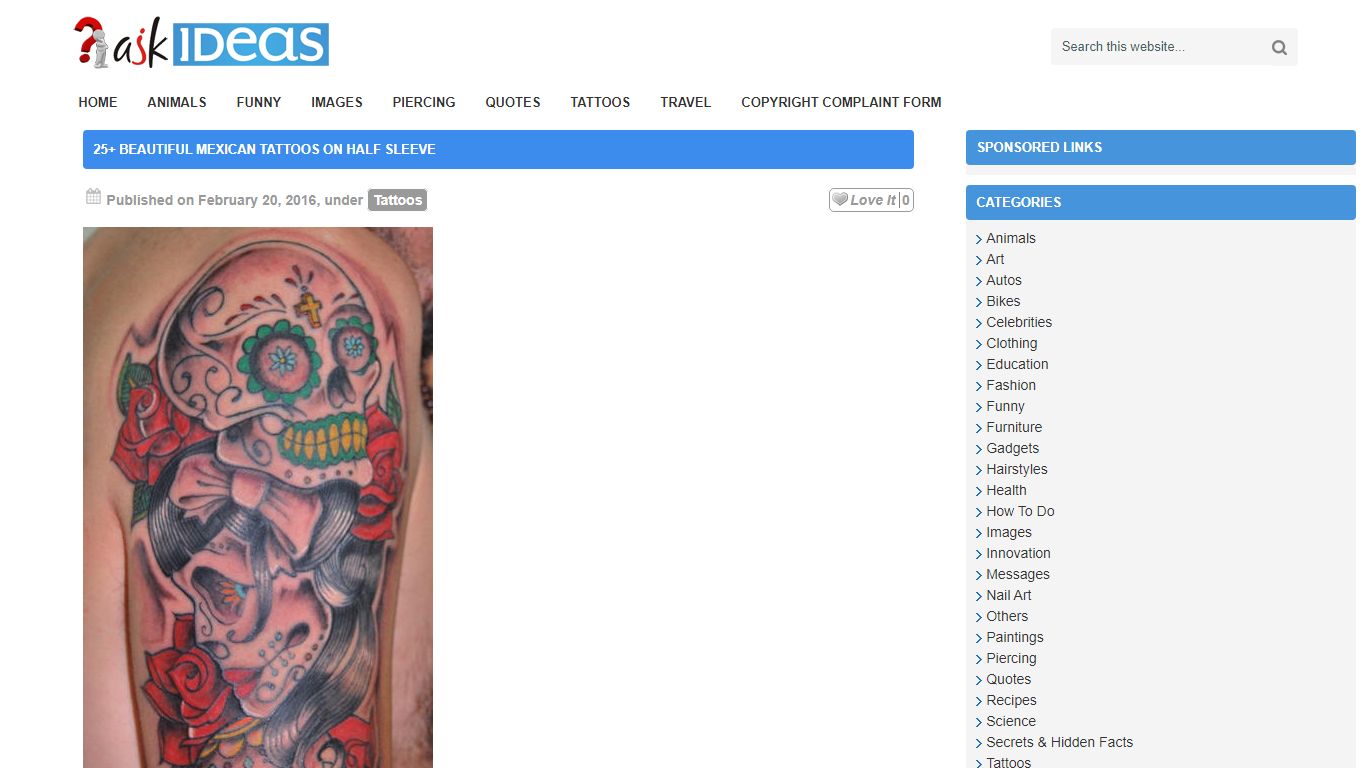 25+ Beautiful Mexican Tattoos On Half Sleeve - askideas.com